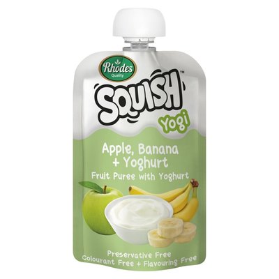 Rhodes Squish Apple & Banana Yoghurt 110ml