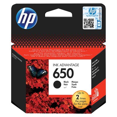 HP 650 Black Ink Cartridge Blister Pack