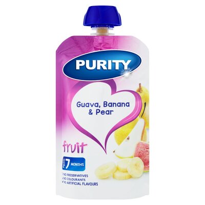 Purity Pouch Pear, Banana & Guava 110ml from 6 Months
