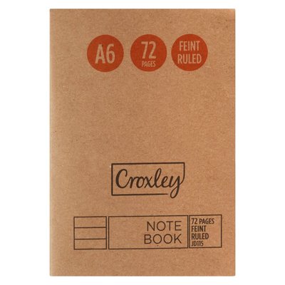 Croxley A6 72Pg Softcover Note Book