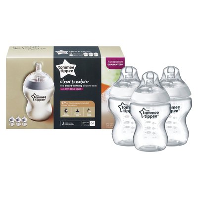 Tommee Tippee Closer To Nature 260ml Bottles 3 Pack