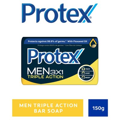 Protex For Men Triple Action Antigerm Bath Soap 150g