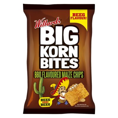 Willards Big Corn Bites Barbeque Chips 50g