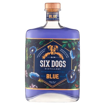 Six Dogs Blue Gin 750ml