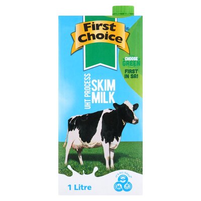 First Choice Uht Skim Milk 1L