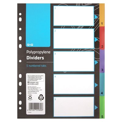 PnP 5 Divider Index