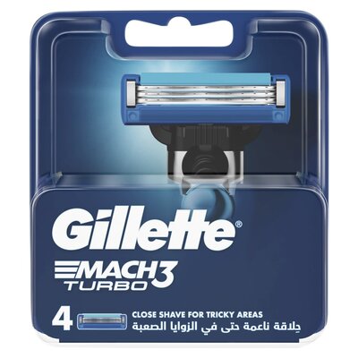 Gillette Mach 3 Turbo Cartridges 4 Pack