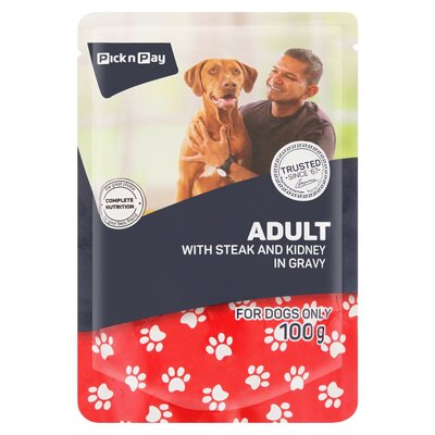 PnP Adult Dog W/Steak & Kidn in Gravy 100g