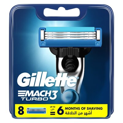 Gillette Mach 3 Turbo Cartridges 8 Pack