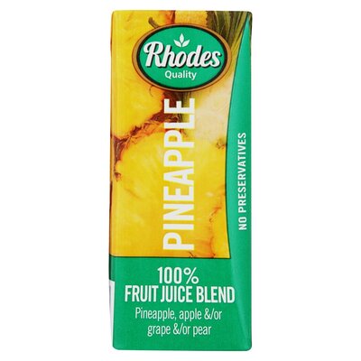 Rhodes 100% Fruit Juice Blend Pineapple 200ml
