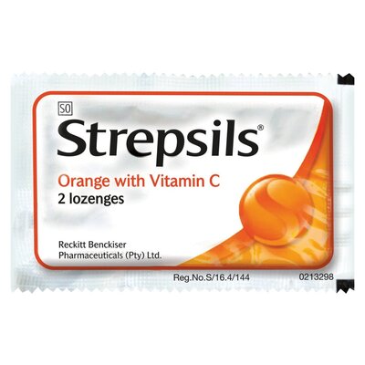 Strepsils Orange Vitamin C 2 Lozenges