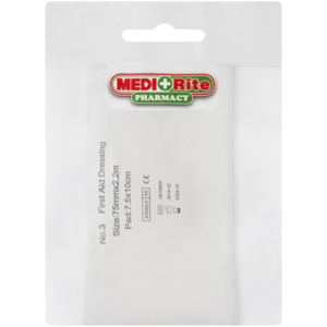 Medirite Pharmacy No. 3 First Aid Dressing 75mm x 2.2m