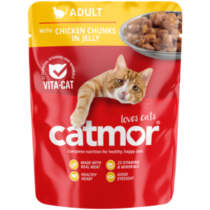 Catmor Chicken Chunks In Jelly Adult Wet Cat Food 70g