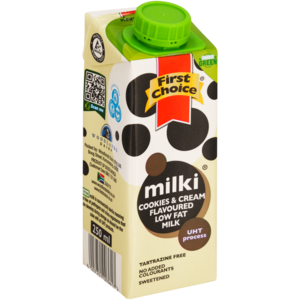 First Choice Milki Cookies & Cream Flavoured Full Cream Milk 250ml