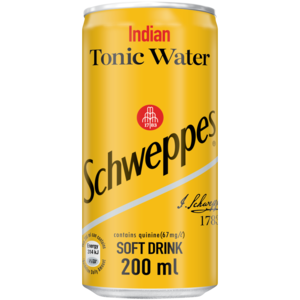 Schweppes Indian Tonic Water Soft Drink Can 200ml