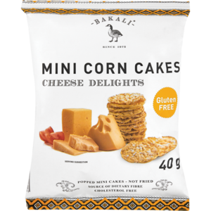 Bakali Gluten Free Cheese Delights Mini Corn Cakes 40g