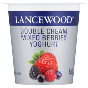 LANCEWOOD Mixed Berries Flavoured Double Cream Yoghurt 150g