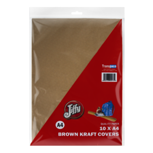 Jiffy A4 Brown Kraft Paper Book Covers 10 Pack