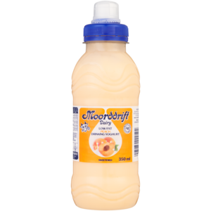 Moorddrift Dairy Peach Low Fat Drinking Yoghurt 350ml