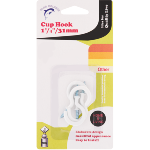 Blue Dolphin PVC Cup Hooks 4 Pack