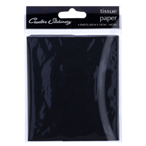 Creative Stationery Black Tissue Paper 50 x 70cm 4 Pack