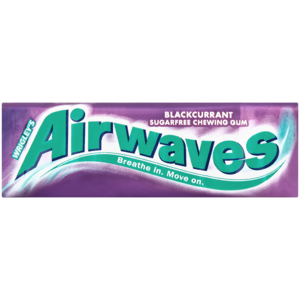 Wrigley's Airwaves Blackcurrent Sugarfree Chewing Gum 10 Pack