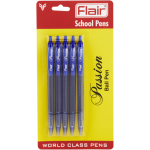 Flair Blue Ballpoint Pens 5 Pack