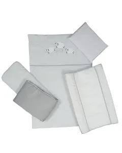 Cabbage Creek 5 Piece Cot Linen Set - Grey Sheep
