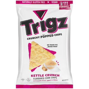Trigz Kettle Crunch Crunchy Popped Corn Chips 85g