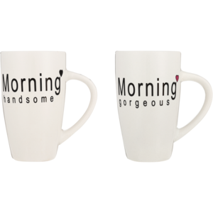 White Good Morning Coffee Mug 384ml (Print May Vary)