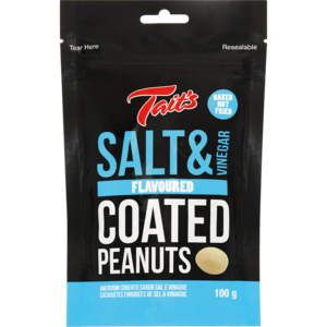 Tait's Salt & Vinegar Flavoured Coated Peanuts 100g