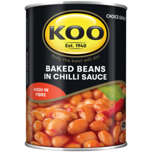 KOO Baked Beans In Chilli Sauce Can 420g