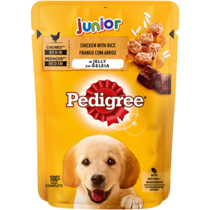 Pedigree Chicken & Rice Wet Puppy Food In Jelly 100g