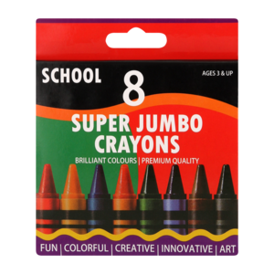 Super Jumbo Wax Crayons 8 Pack