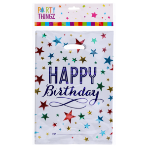 Party Thingz Stars Happy Birthday Foil Party Bags