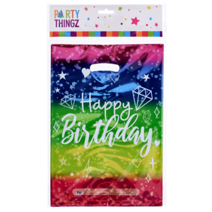 Party Thingz Rainbow Happy Birthday Foil Party Bags