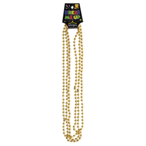 Party Xpress Dress Me Up Gold Beads Necklaces 3 Pack