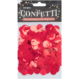 Party Xpress Red Round Foil Confetti 20g