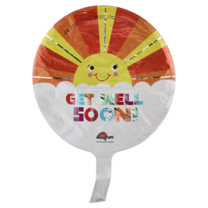 Round Sunshine Get Well Soon Balloon 22cm