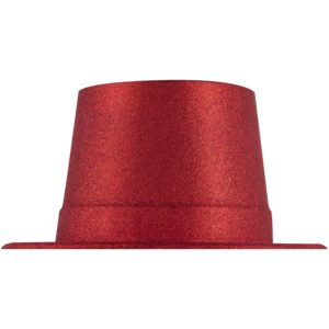 Party Xpress Red Glitter Top Hat