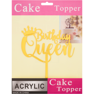 Party Xpress Gold Birthday Queen Cake Topper