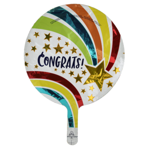 Round Stars Congrats Balloon 22cm
