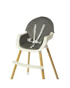 Baby Womb World 2-in-1 Convertible Baby High Feeding Chair With Tray Grey