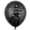 Happy Birthday Black & Silver Balloon