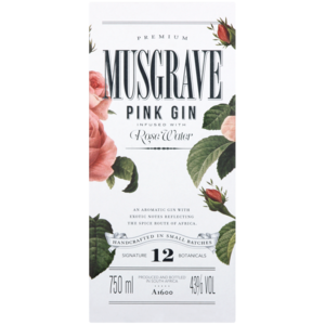 Musgrave Premium Pink Gin Bottle 750ml
