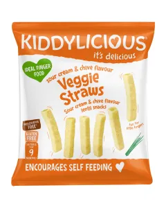 Kiddylicious Sour Cream & Chives Flavoured Veggie Straws 15g