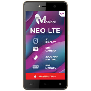 Mobicel Neo LTE Gold Smartphone 16GB (Vodacom)