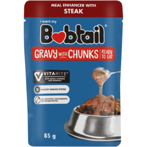 Bobtail Steak Gravy With Chunks Dog Food 85g
