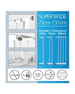 Bambino Pressure Fit Gate +7cm/14cm/28cm Extension