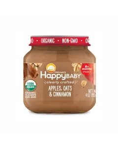 Happy Baby Organics Stage 2 Apples Oats And Cinnamon Jar 113g
